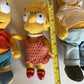 4x The Simpsons Plush Toy 2003 Homer, Marge, Bart & Lisa Simpson 25cm tall