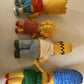 4x The Simpsons Plush Toy 2003 Homer, Marge, Bart & Lisa Simpson 25cm tall