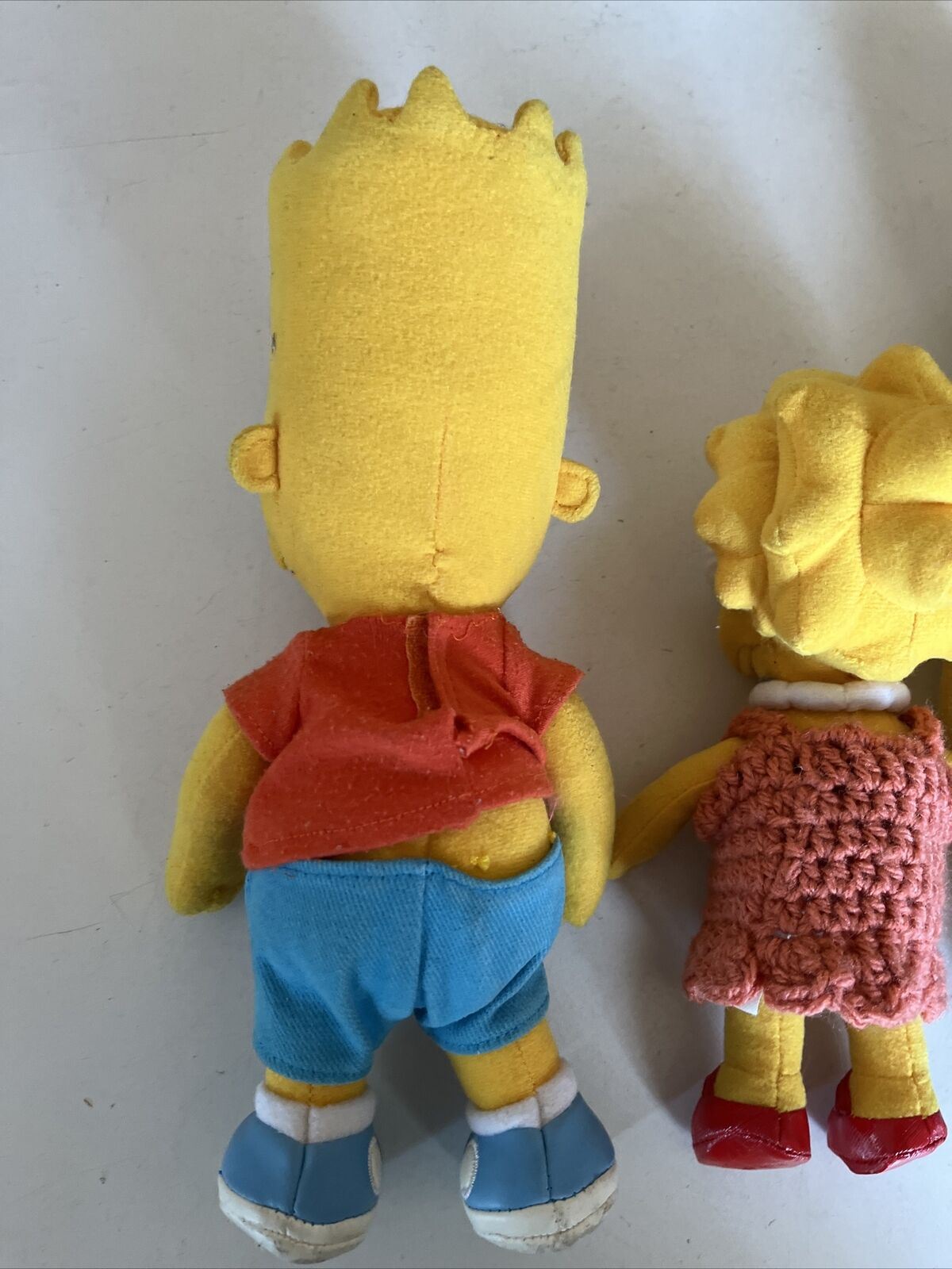 4x The Simpsons Plush Toy 2003 Homer, Marge, Bart & Lisa Simpson 25cm tall