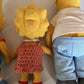 4x The Simpsons Plush Toy 2003 Homer, Marge, Bart & Lisa Simpson 25cm tall