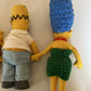 4x The Simpsons Plush Toy 2003 Homer, Marge, Bart & Lisa Simpson 25cm tall