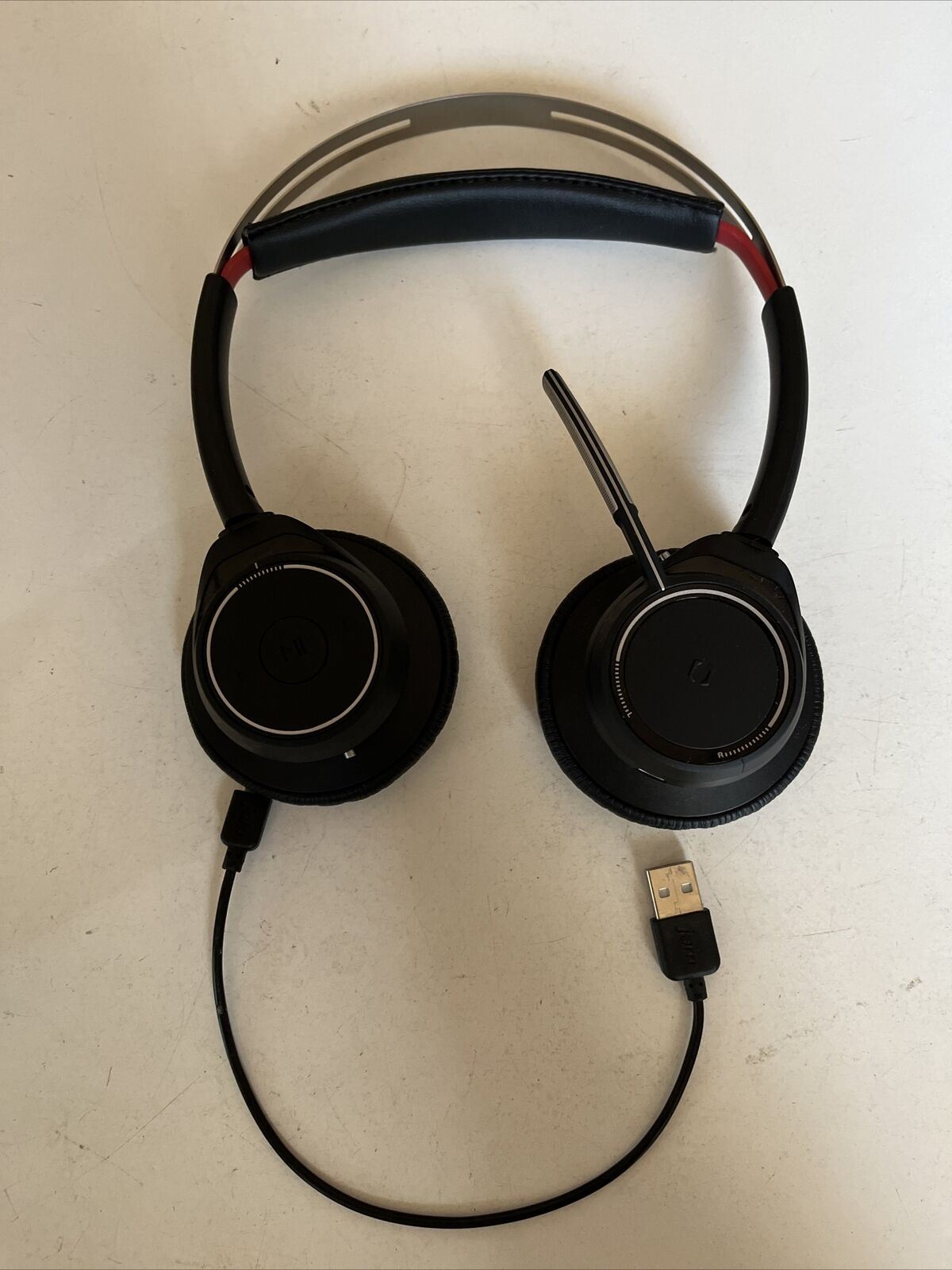 Plt Headset Plantronics PLT Focus Headset Microphone Bluetooth Active Noise Cancel ...