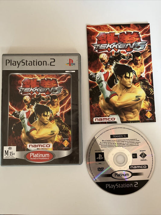 Tekken 5 - Sony PlayStation 2 PS2 PAL NAMCO Fighting Game with Manual