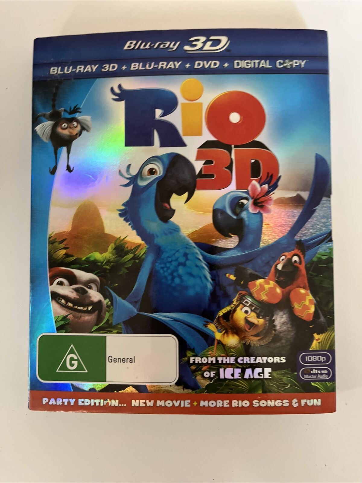 Rio 3D (3D Blu-ray, 2011) Karen Disher. 3D Animated Film. Region B