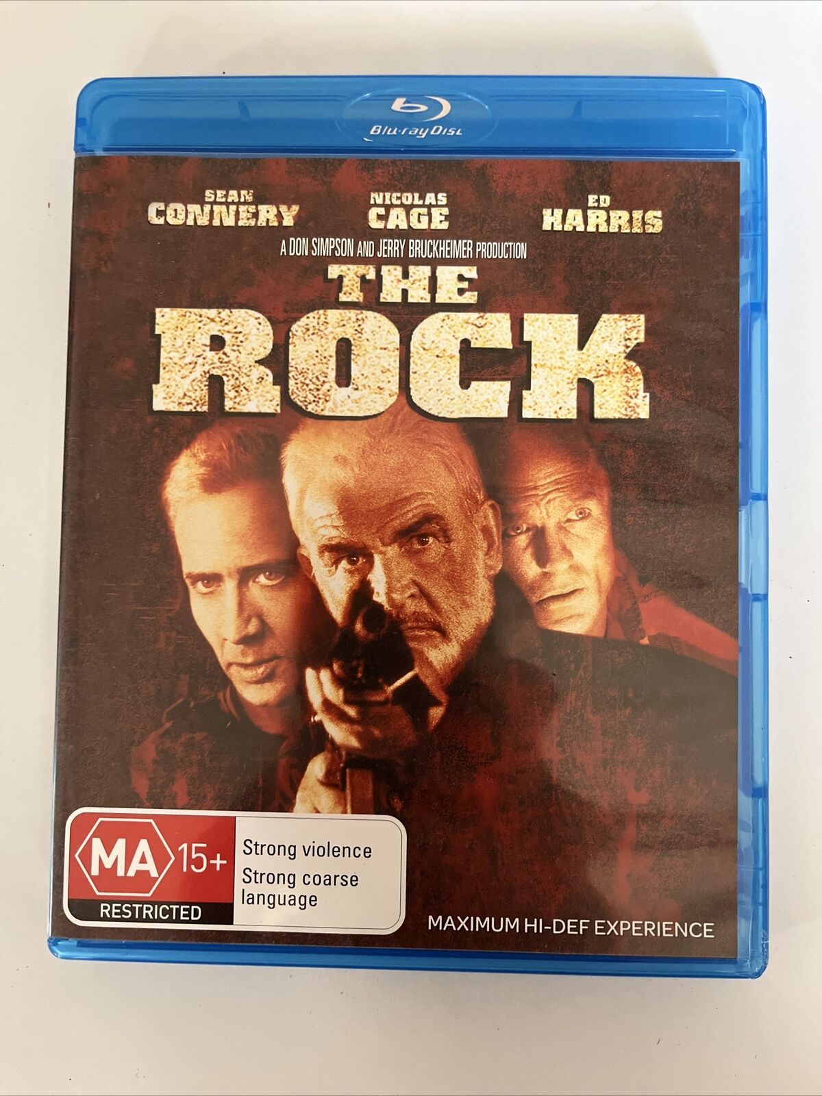 The Rock (Blu-ray, 1996) Sean Connery, Nicolas Cage, Ed Harris. Region B