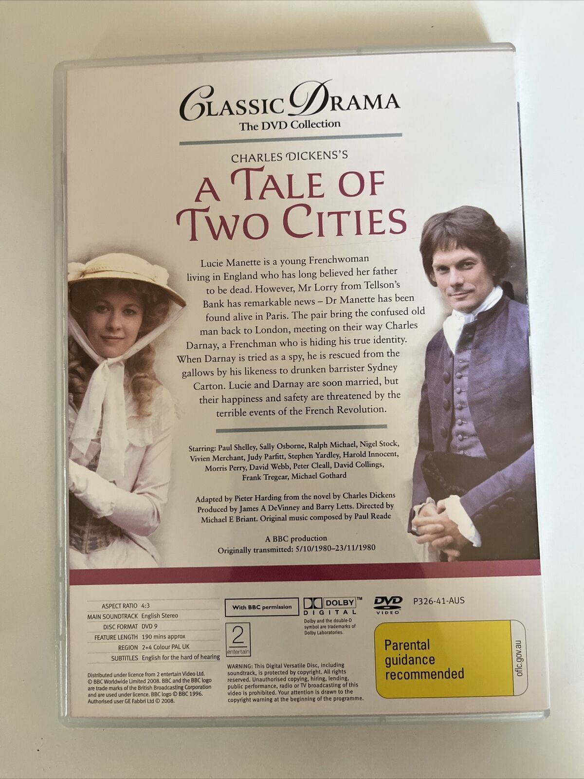 A Tale Of Two Cities (DVD, 1980) Chris Sarandon, Peter Cushing BBC Film Region 4