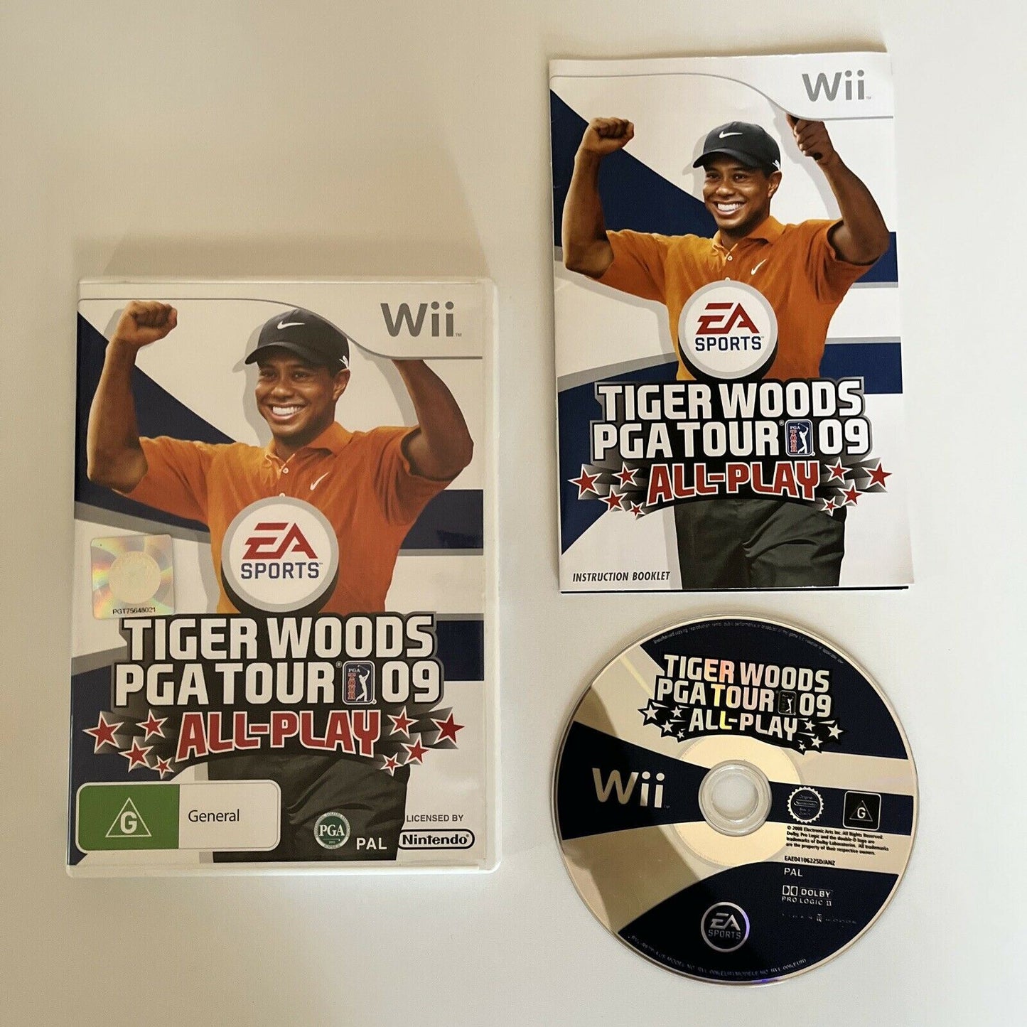 Tiger Woods PGA Tour 09 All-Play - Nintendo Wii PAL Game with Manual