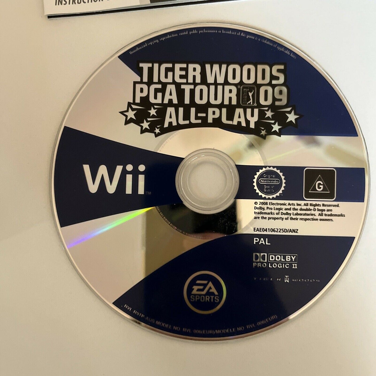 Tiger Woods PGA Tour 09 All-Play - Nintendo Wii PAL Game with Manual