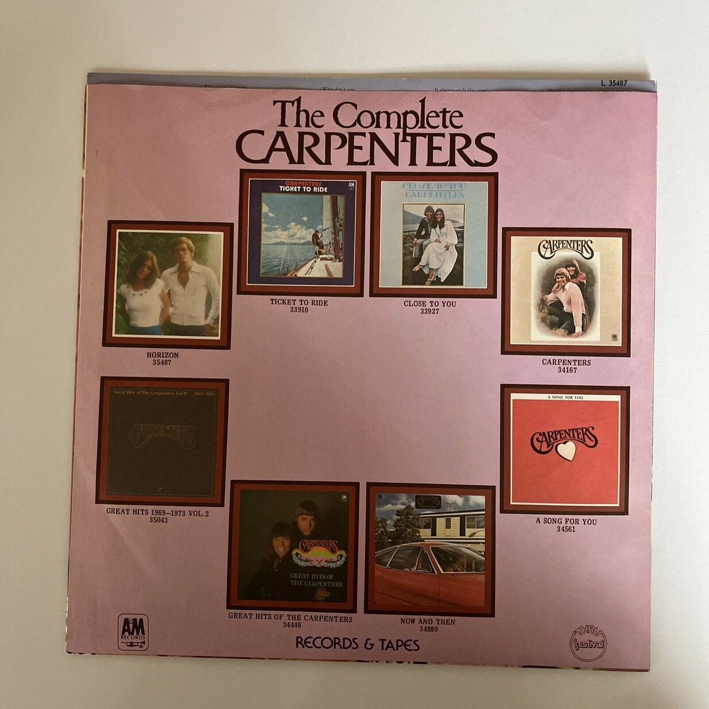 Carpenters – Horizon Vinyl Record 1975