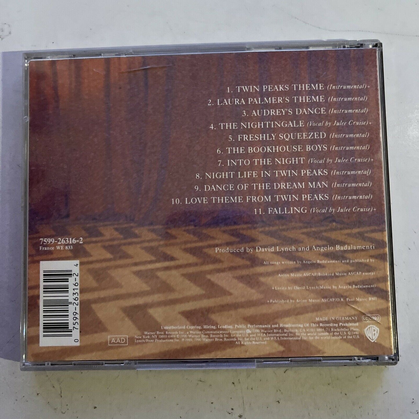 Angelo Badalamenti – Official Music From Twin Peaks (CD, 1990) Album