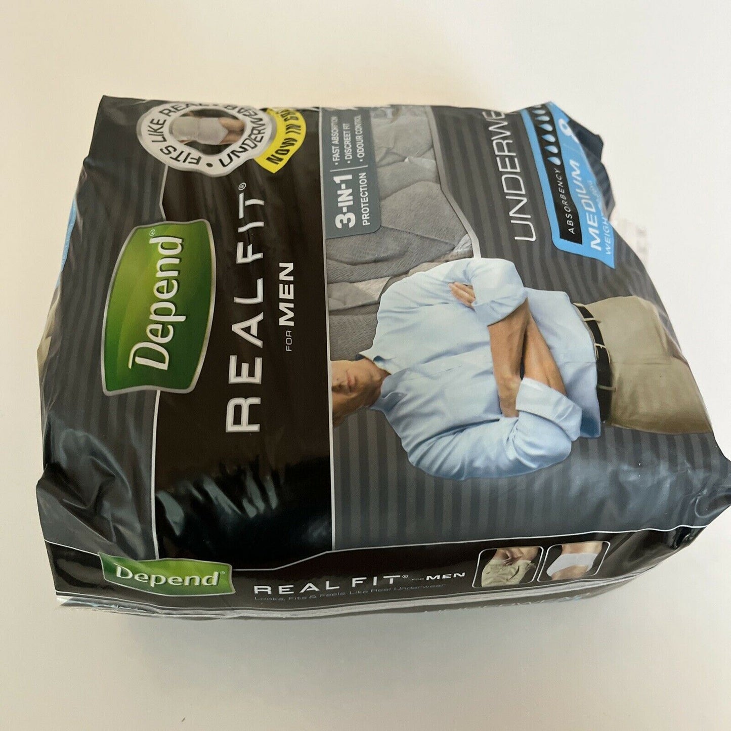 Depend Real Fit For Men Underwear Medium 8 Pack