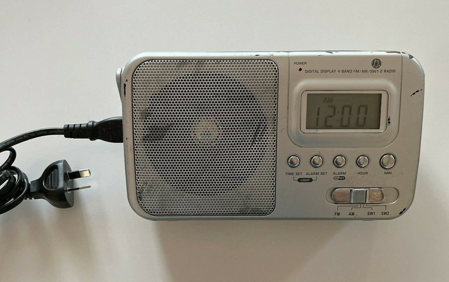 AWA Digital Display 4 Band FM/AM/SW1-2 Alarm Clock Radio CX-39