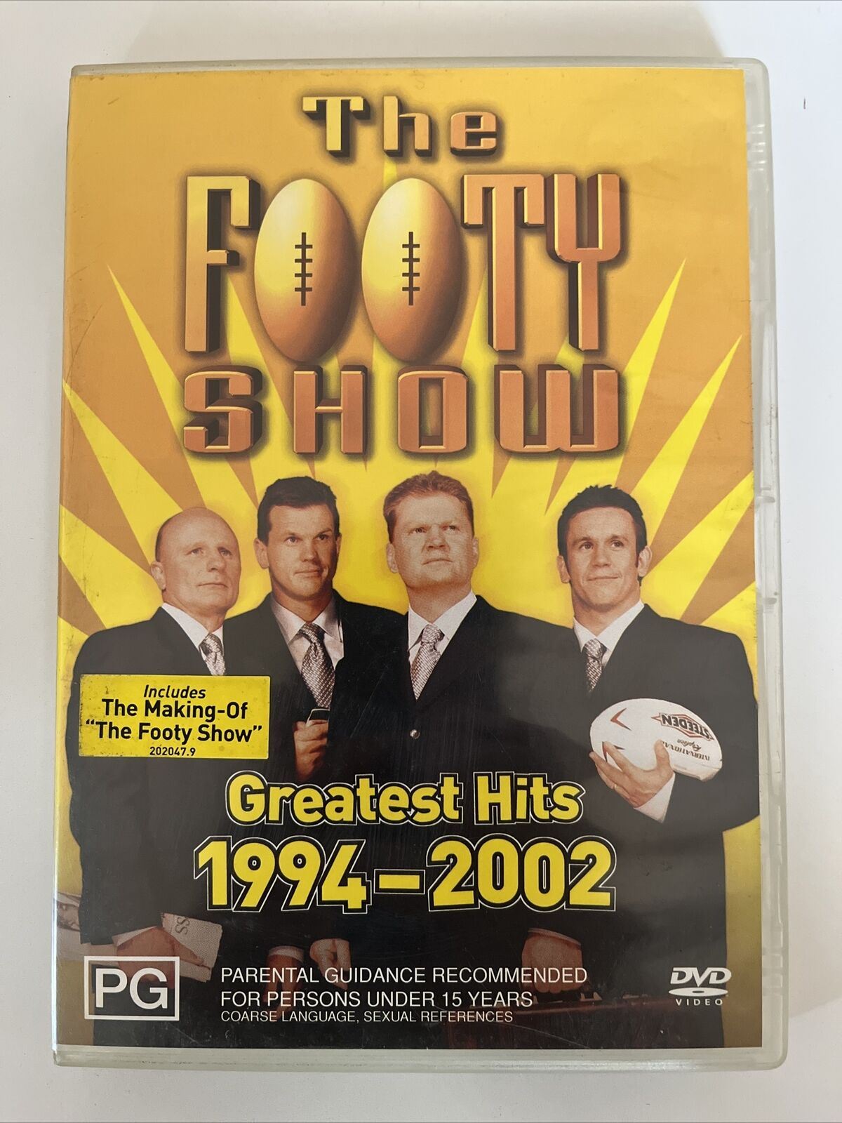 The Footy Show Greatest Hits 1994-2002 (DVD, 1994) Rugby. Region 4