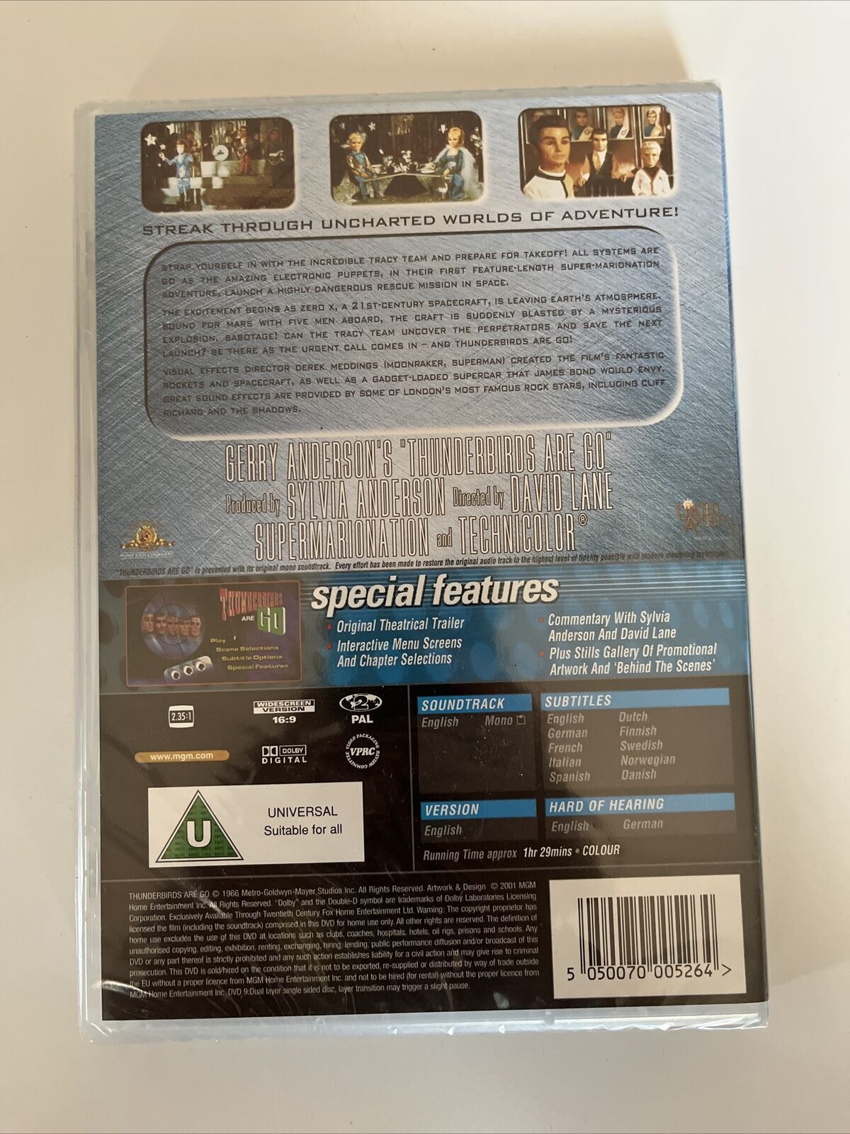 *New Sealed* Thunderbirds Are Go (DVD, 1966) Film. Region 2
