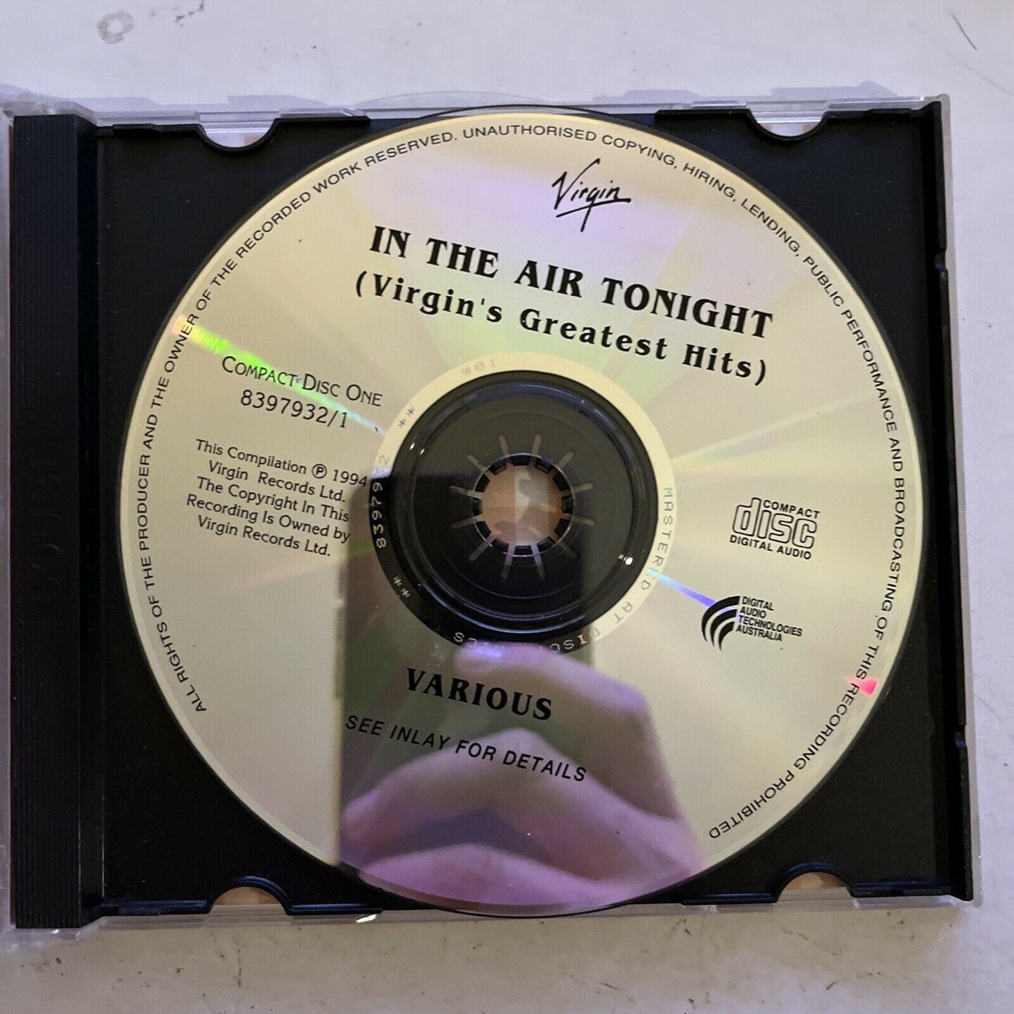 In The Air Tonight - Virgin's Greatest Hits (CD, 1994. 2-Discs Album)