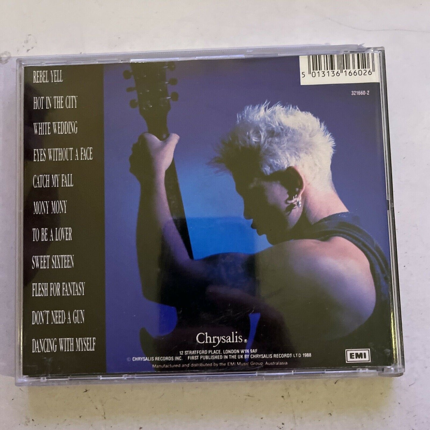 Billy Idol ‎– Idol Songs - 11 Of The Best  (CD, 1988) Album