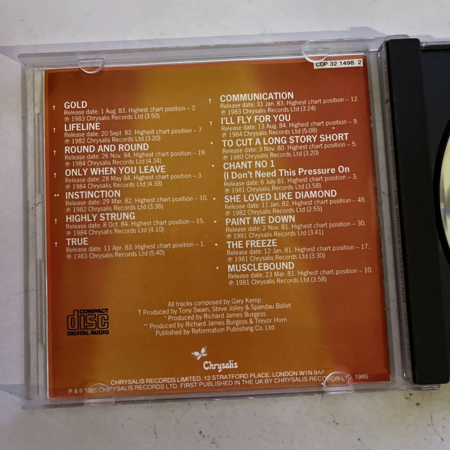 Spandau Ballet – The Singles Collection (CD, 1990) Album