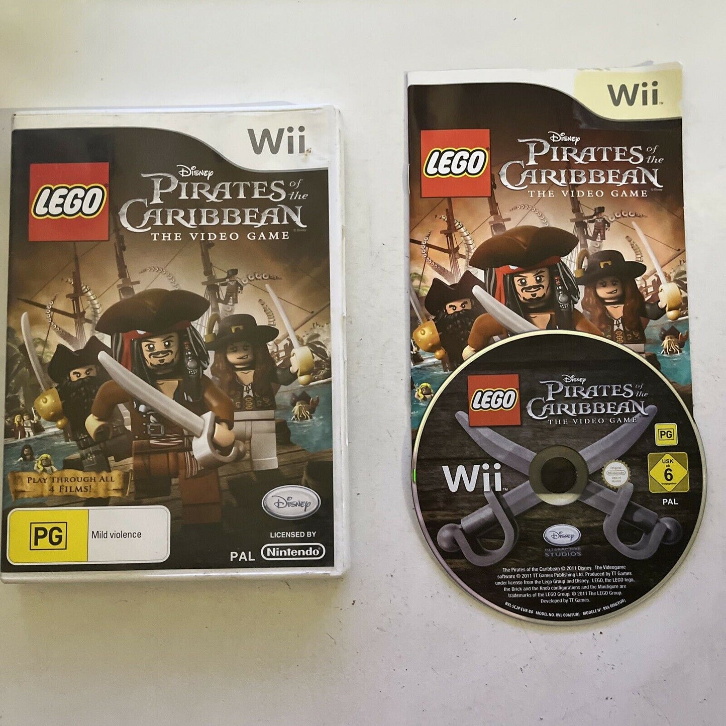 LEGO Pirates Of The Caribbean - Nintendo Wii PAL Game Complete with Manual