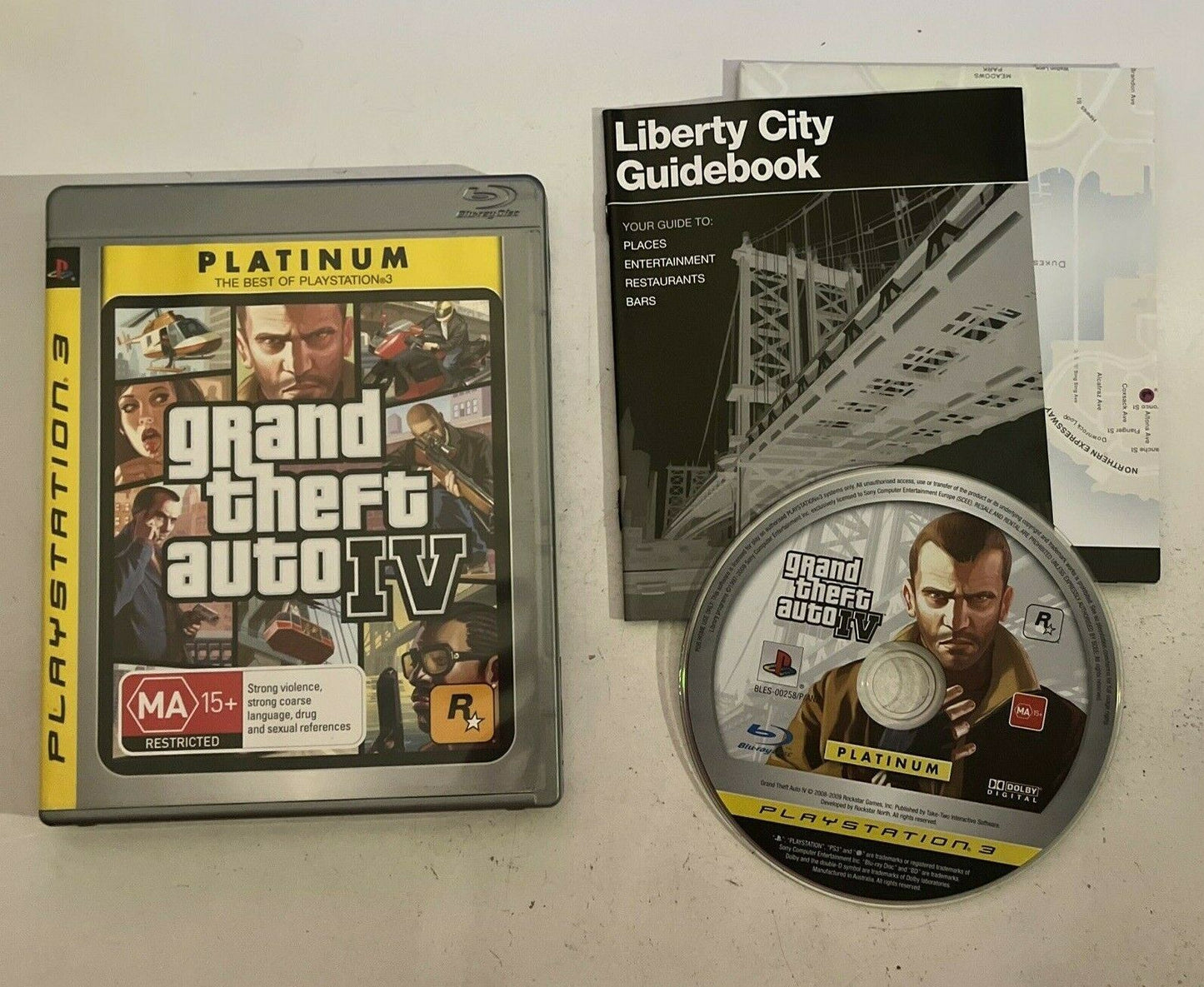 Grand Theft Auto IV GTA 4 - PlayStation 3 PS3 Game Complete with Manual and Map