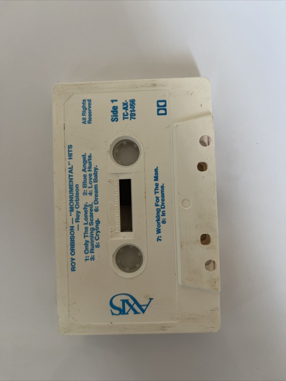Roy Orbison - Monumental Hits 1989 Cassette Tape