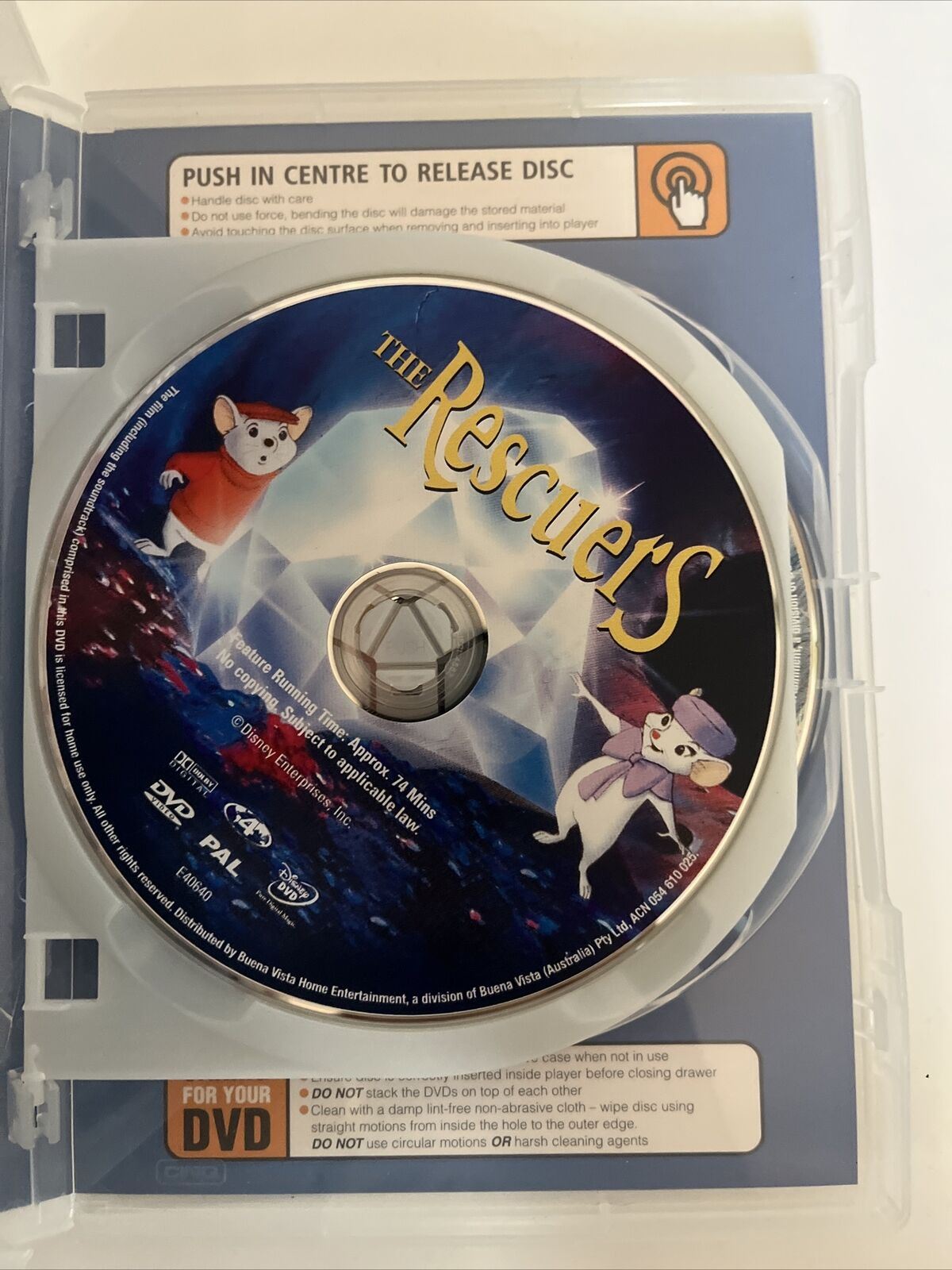 The Rescuers / The Rescuers Down Under (DVD) Disney Animated Film. Region 4