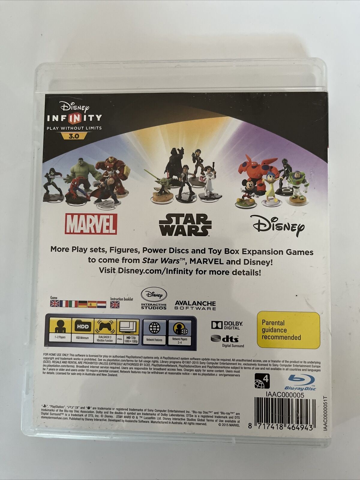 Disney Infinity 3.0 - PlayStation 3 PS3 Game with Manual