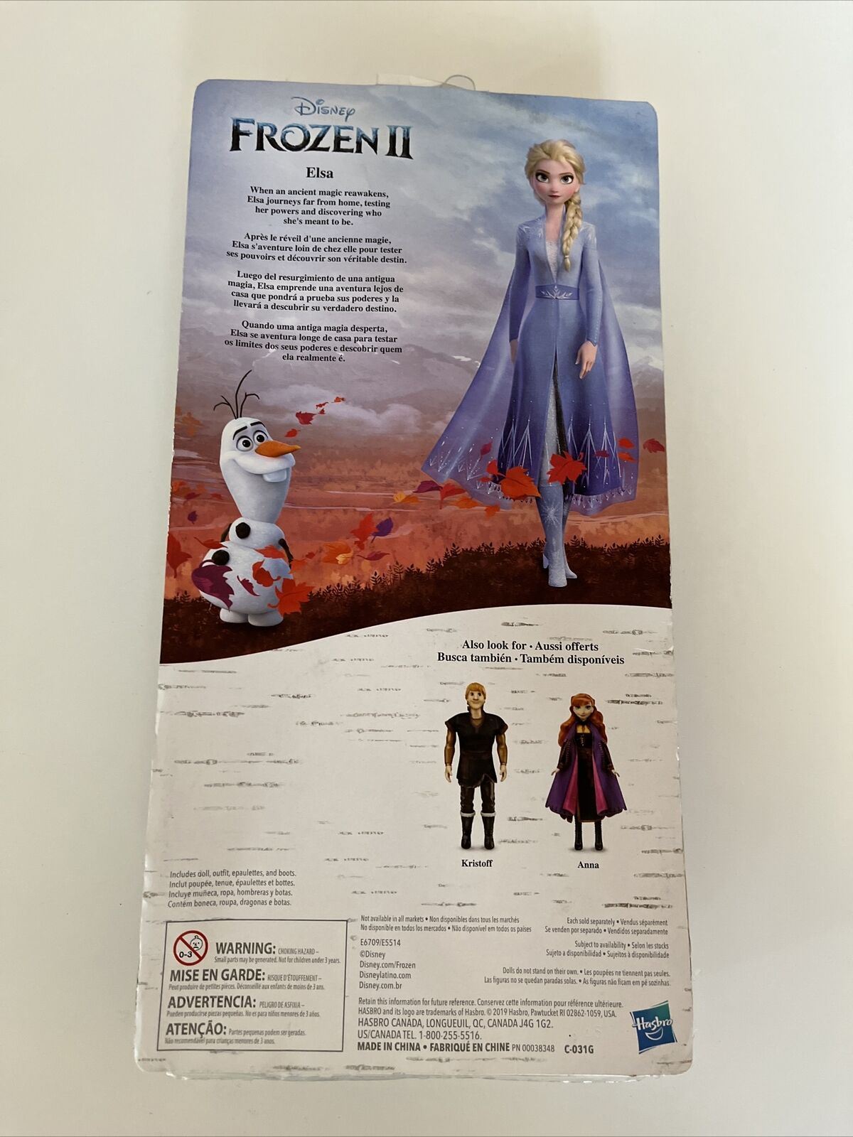 Disney Frozen 2 Character Fashion Elsa Doll 12 inch 30 cm