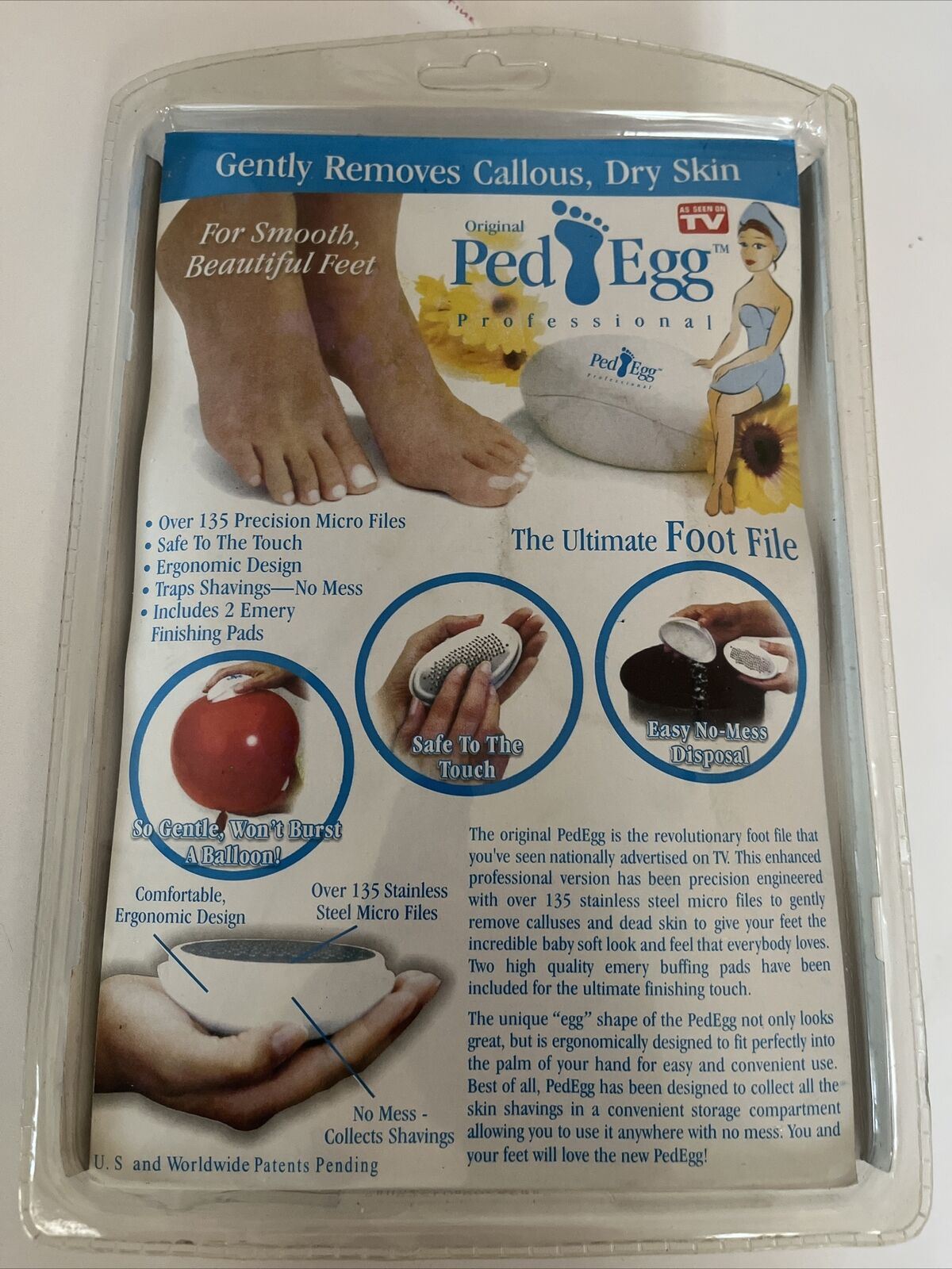 Ped Egg Original Ergonomic Foot File and Callus Remover