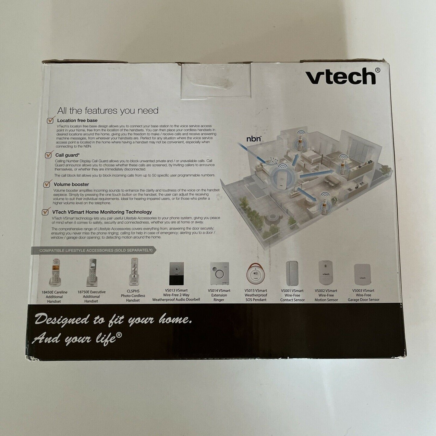 Vtech 2 Handset Careline DECT6.0 Cordless Phone with VSMART