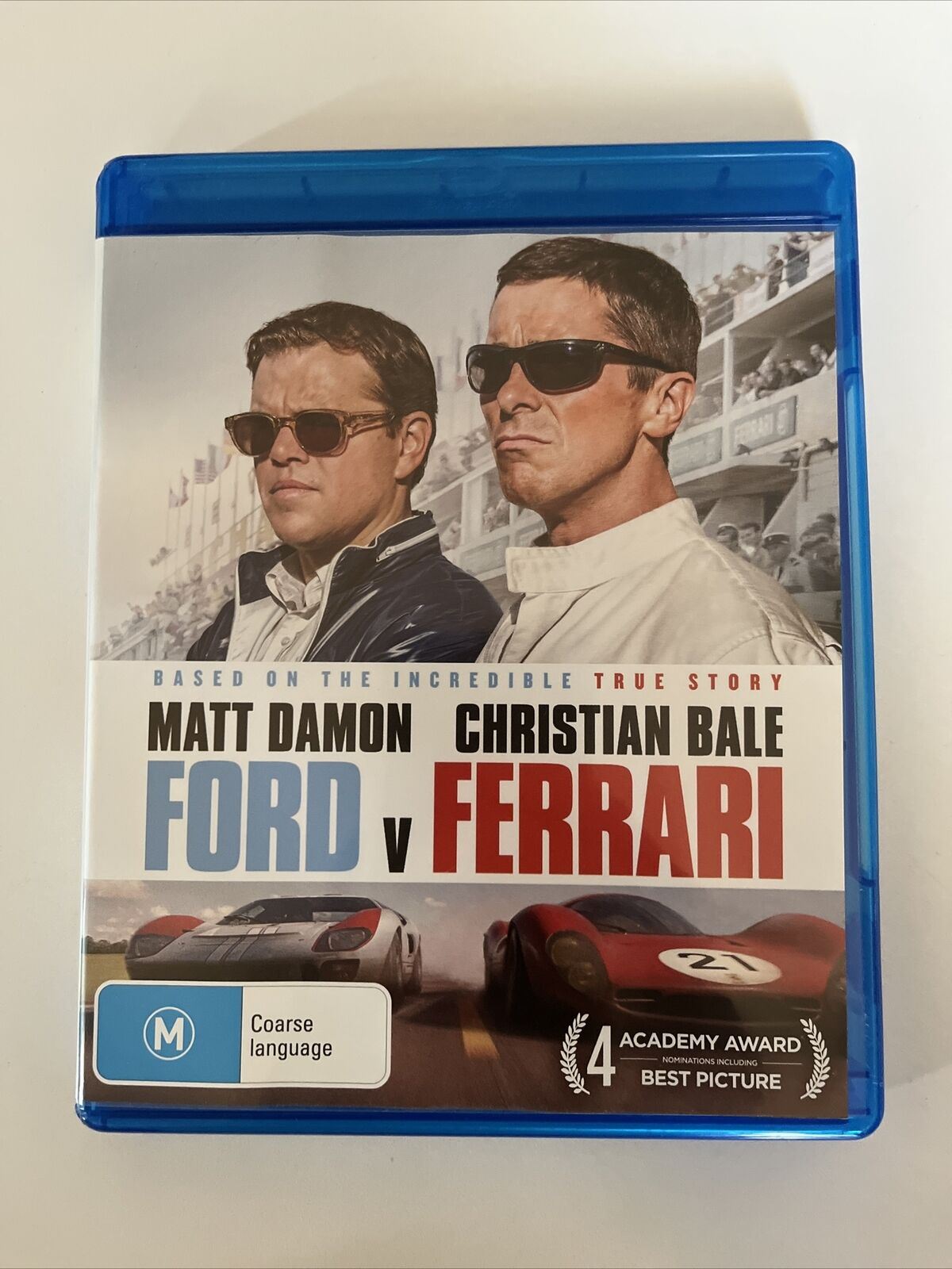 Ford v Ferrari (Blu-ray, 2019) Matt Damon, Christian Bale. Region B