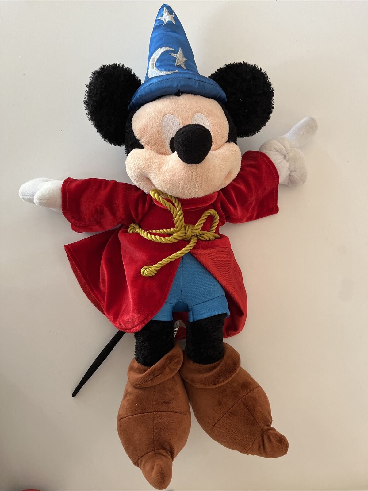 Disney Park Fantasia Wizard Hat Sorcerer Plush Mickey Mouse Stuffed 21" 55cm