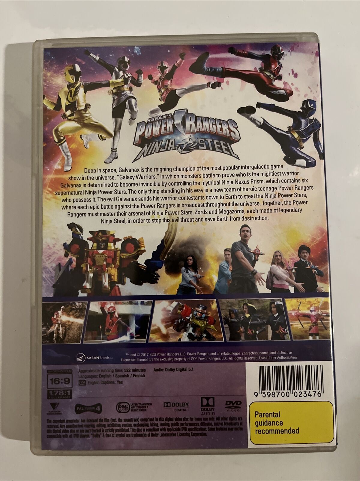 Power Rangers - Ninja Steel (DVD, 2018, 3-Disc) Region 4