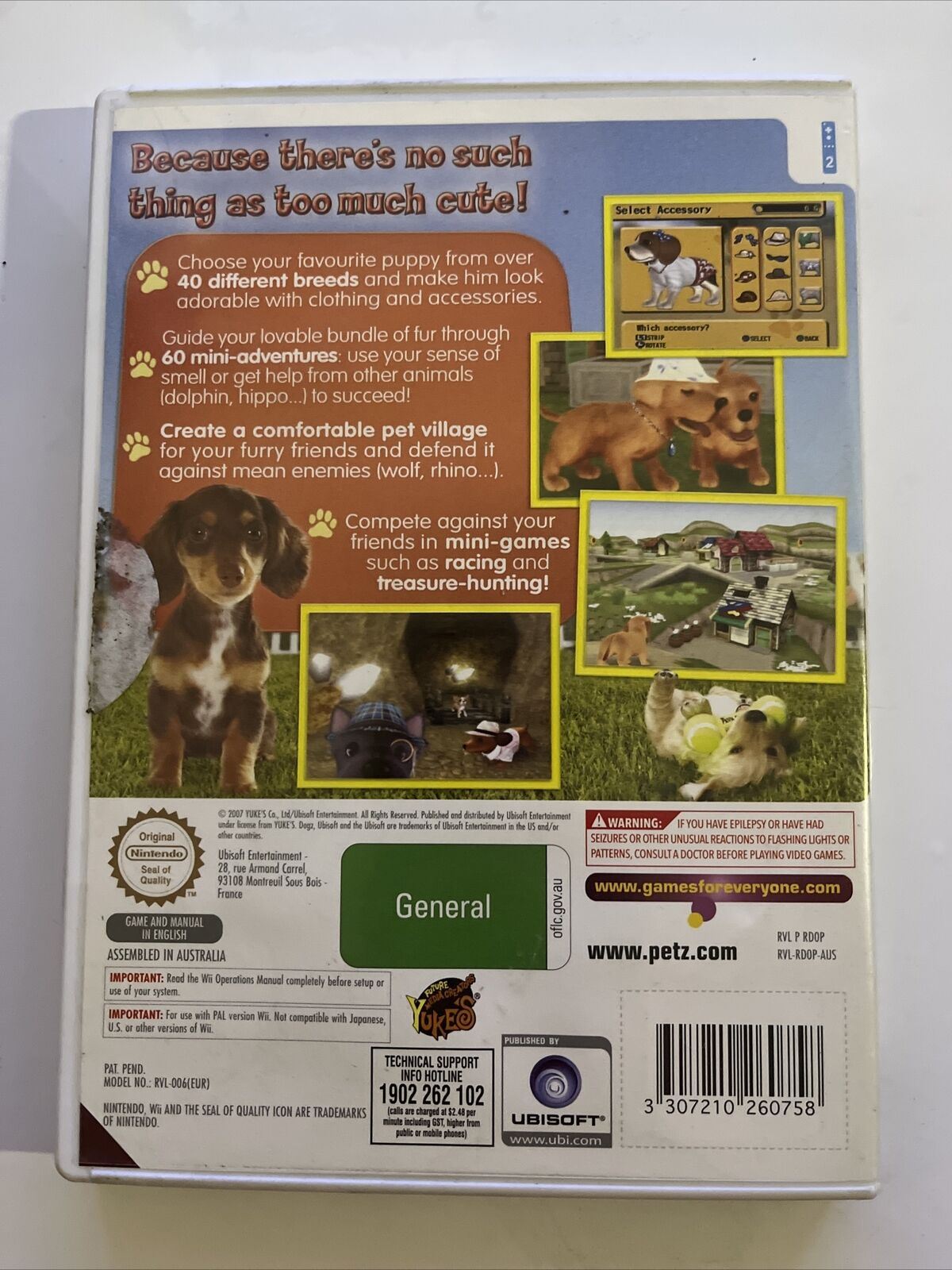 Dogz - Nintendo Wii PAL Game with Manual