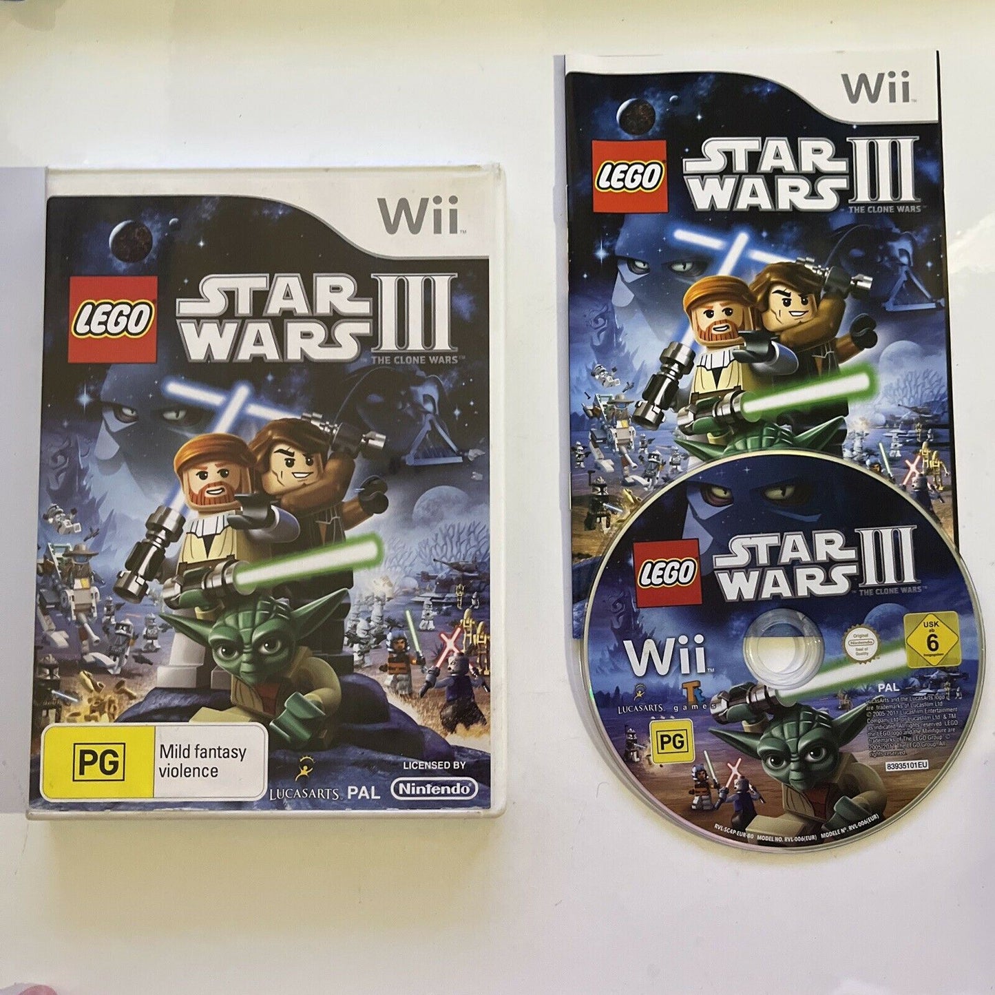 LEGO Star Wars 3: The Clone Wars - Nintendo Wii PAL Game Complete With Manual