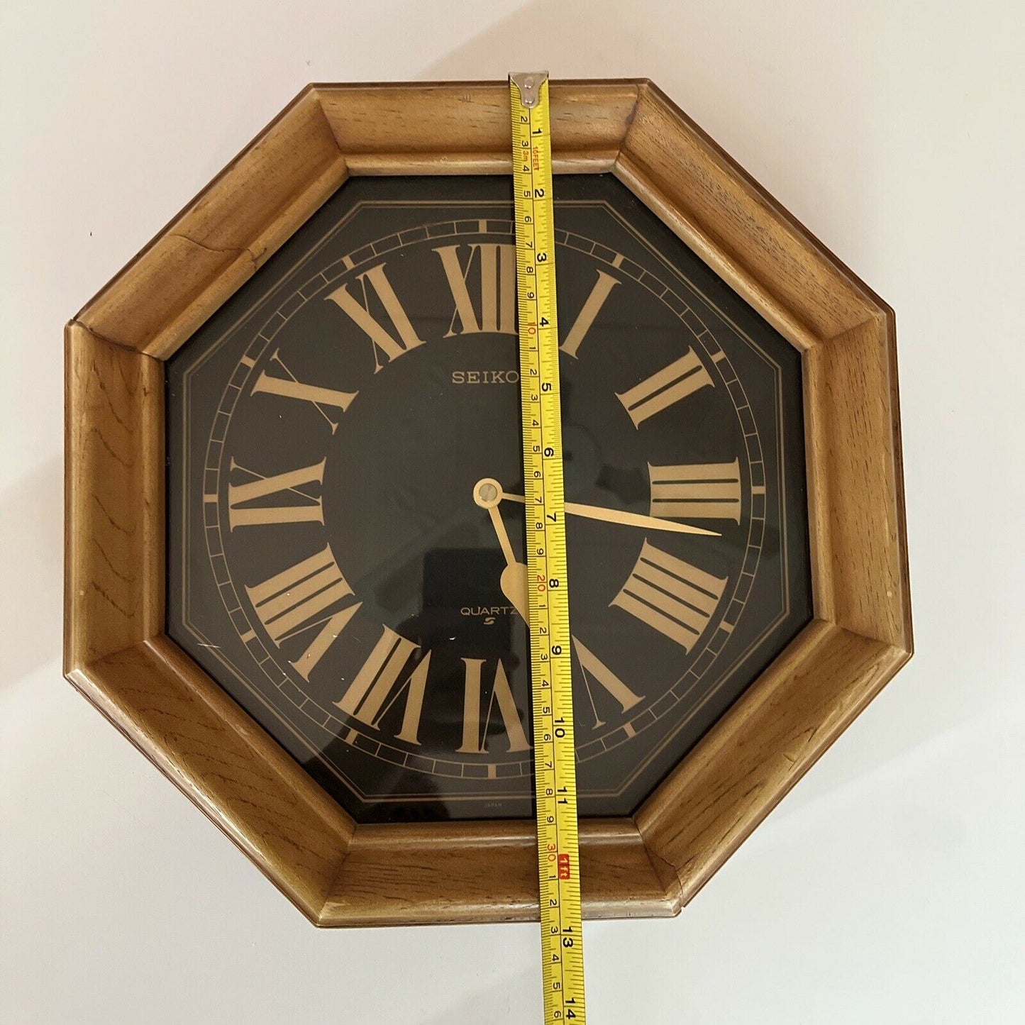 Seiko QA456A Wood Wall Clock Made In Japan 34 X 34 cm