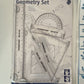 Staedtler Geometry Set of 4 Clear 569 PB4-0 & Stencil Set