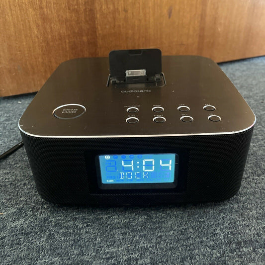 Audiosonic iPad/iPhone Alarm Clock Radio Speaker Dock DS430