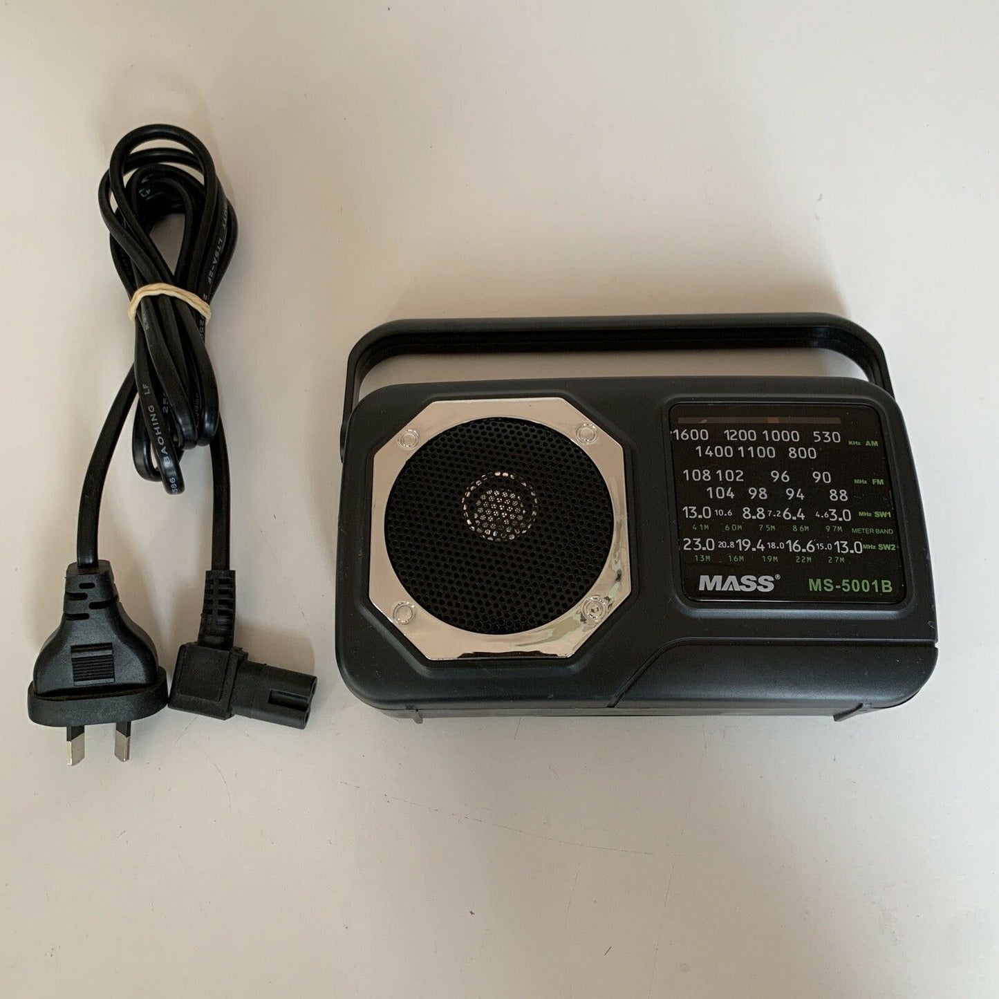 MASS MS-5001B Portable AM/FM/SW1/SW2 Shortwave Radio with Built-in Speaker