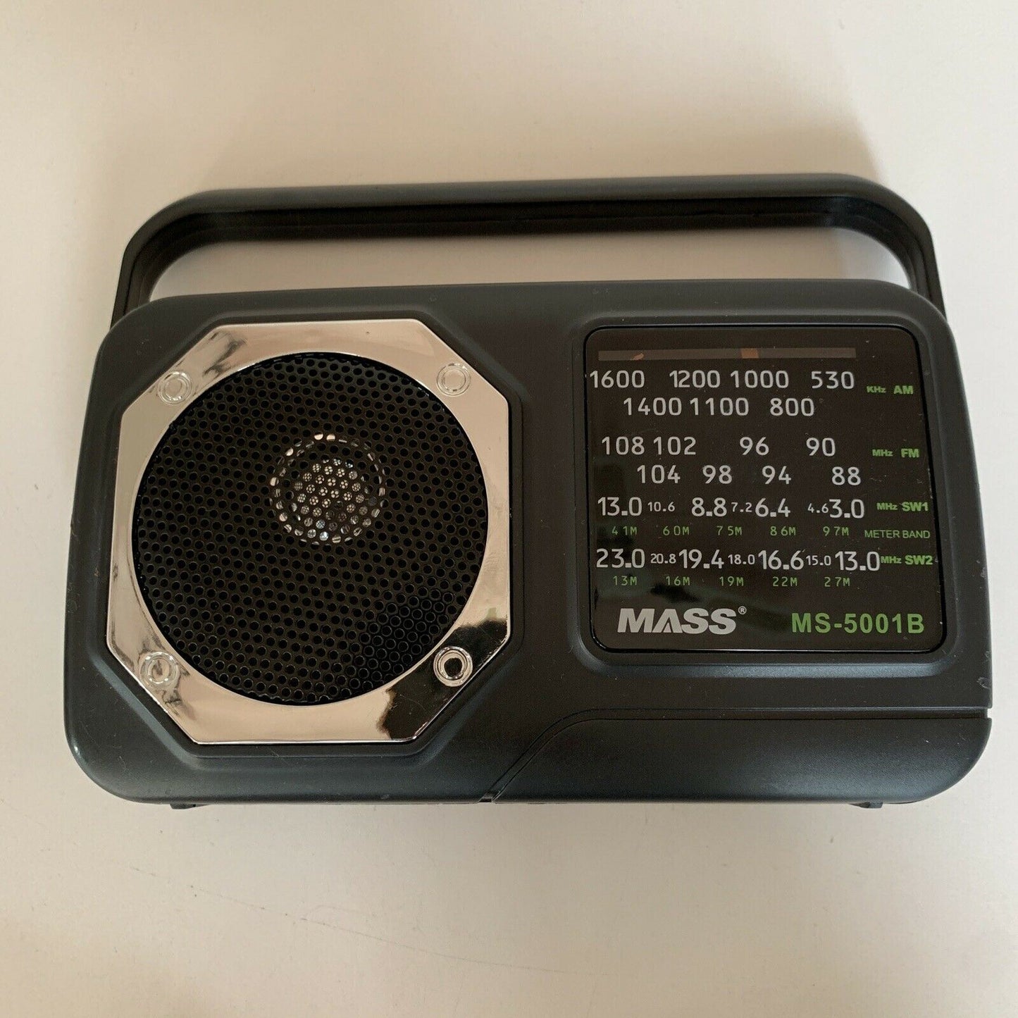 MASS MS-5001B Portable AM/FM/SW1/SW2 Shortwave Radio with Built-in Speaker