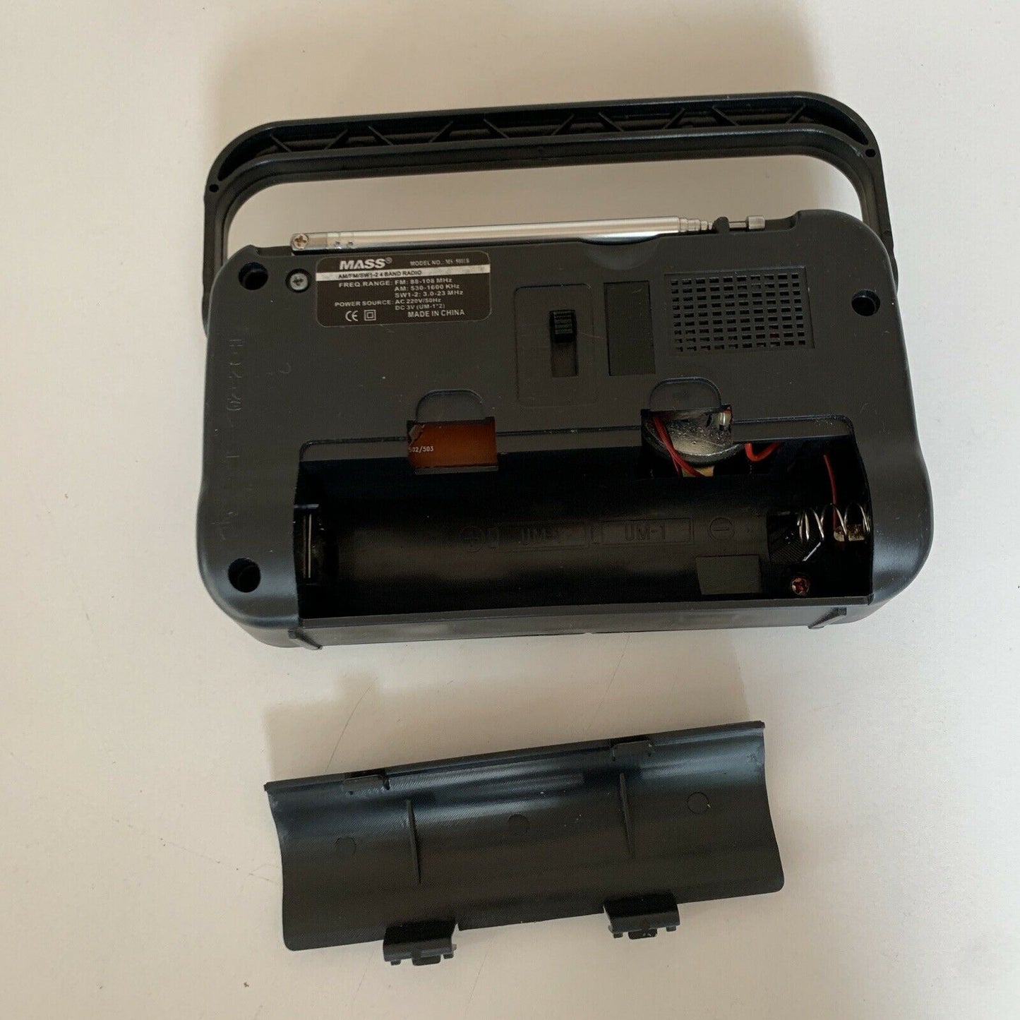 MASS MS-5001B Portable AM/FM/SW1/SW2 Shortwave Radio with Built-in Speaker