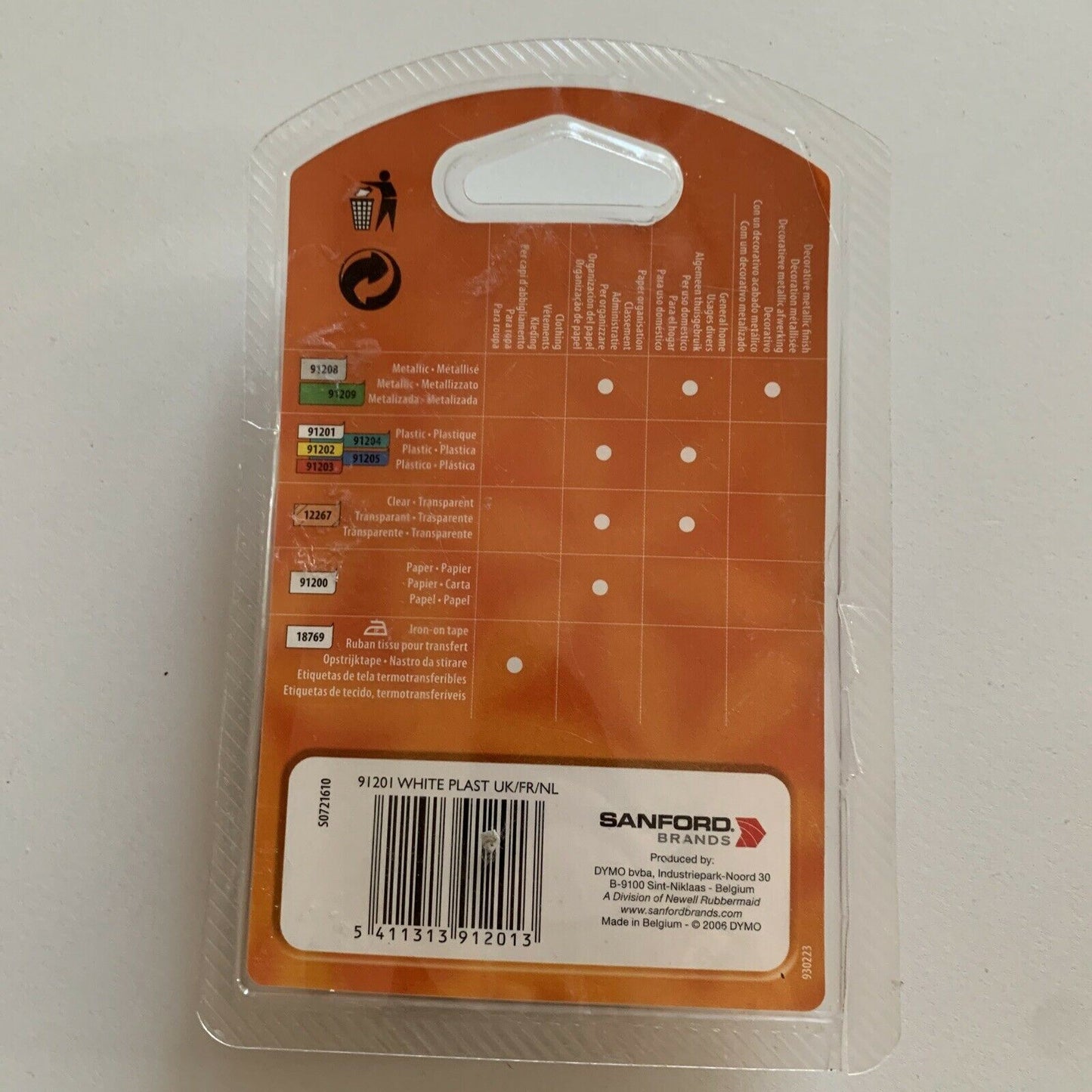 5x Genuine Dymo Tape Letratag Label  1x Paper, 1x Metallic 1x Plastic 2x White