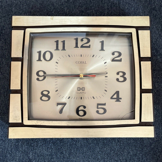 Copal quartz wall clock 28.5 X 33.5cm Small Crack Right Hand Corner