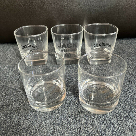 6x Jack Daniels Whisky glasses