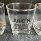 6x Jack Daniels Whisky glasses
