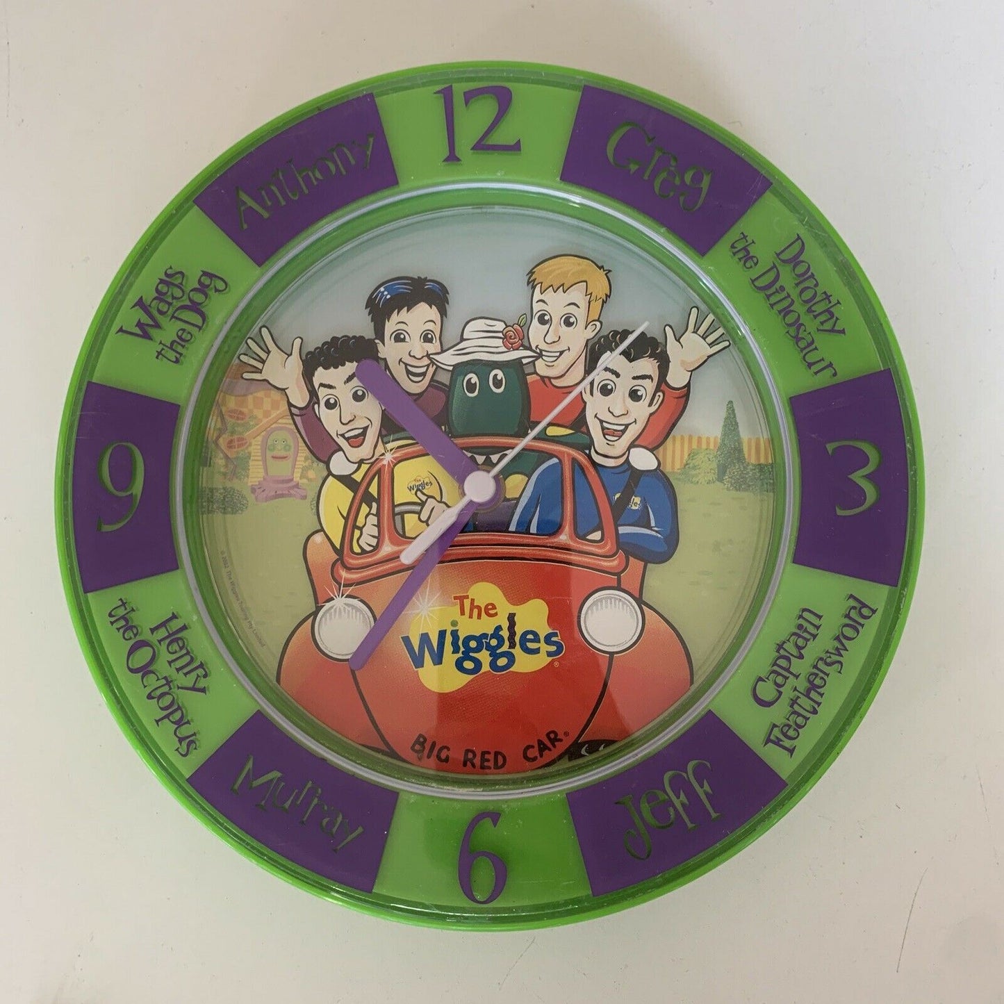 The Wiggles Big Red Car Wall Clock 23cm Diameter