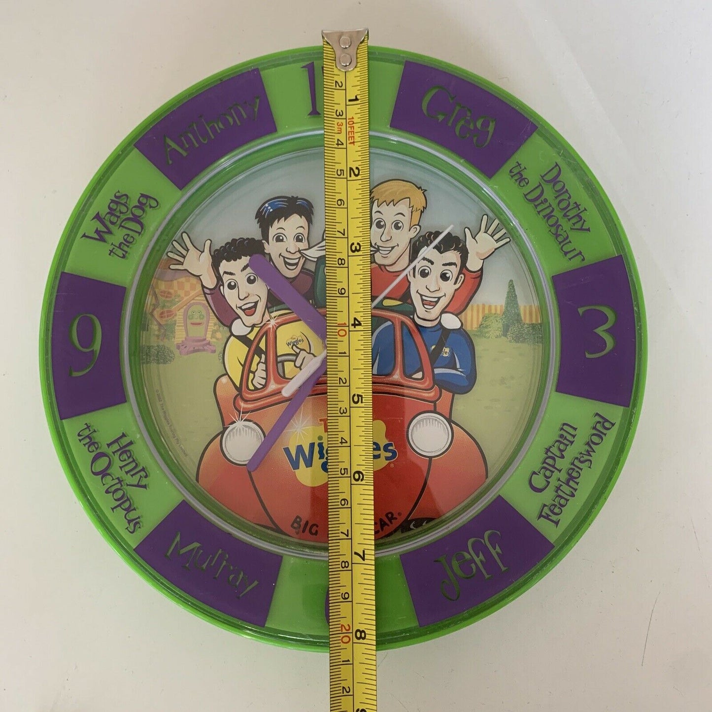 The Wiggles Big Red Car Wall Clock 23cm Diameter