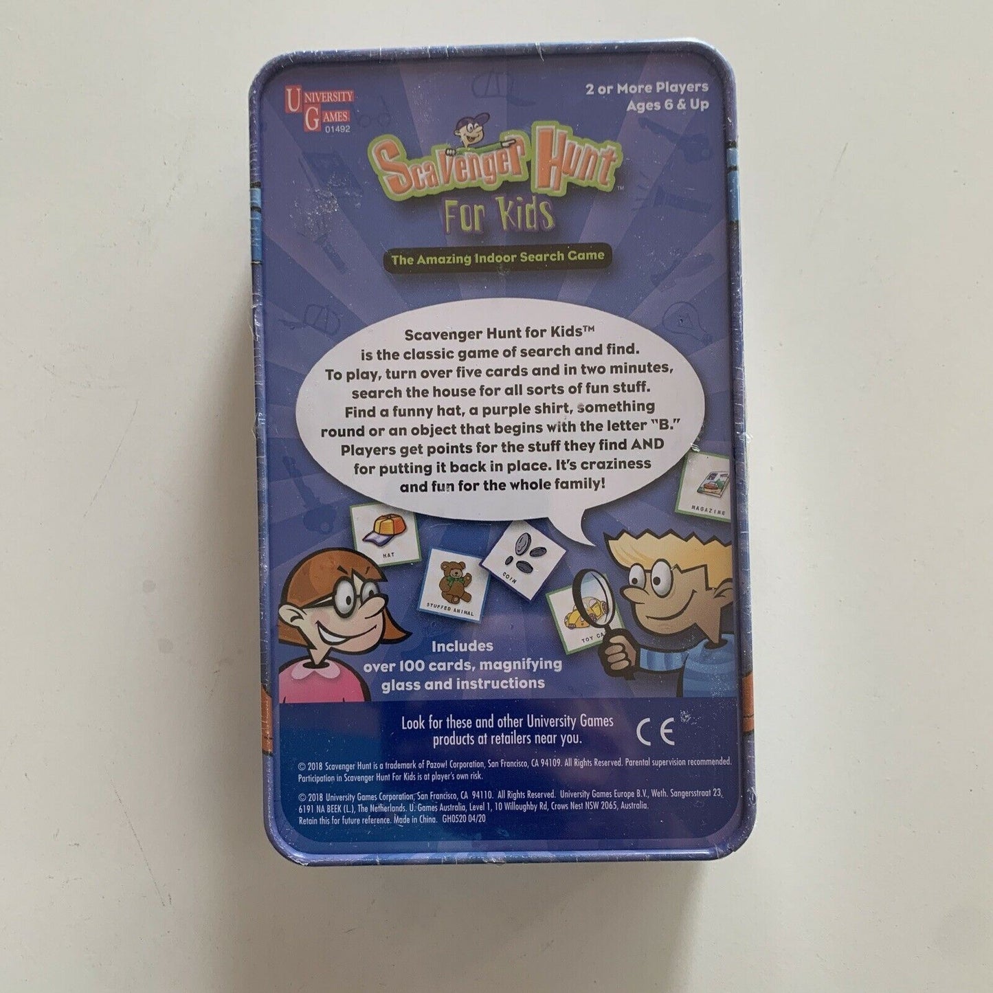 *New Sealed* Scavenger Hunt for Kids Tin - University Games