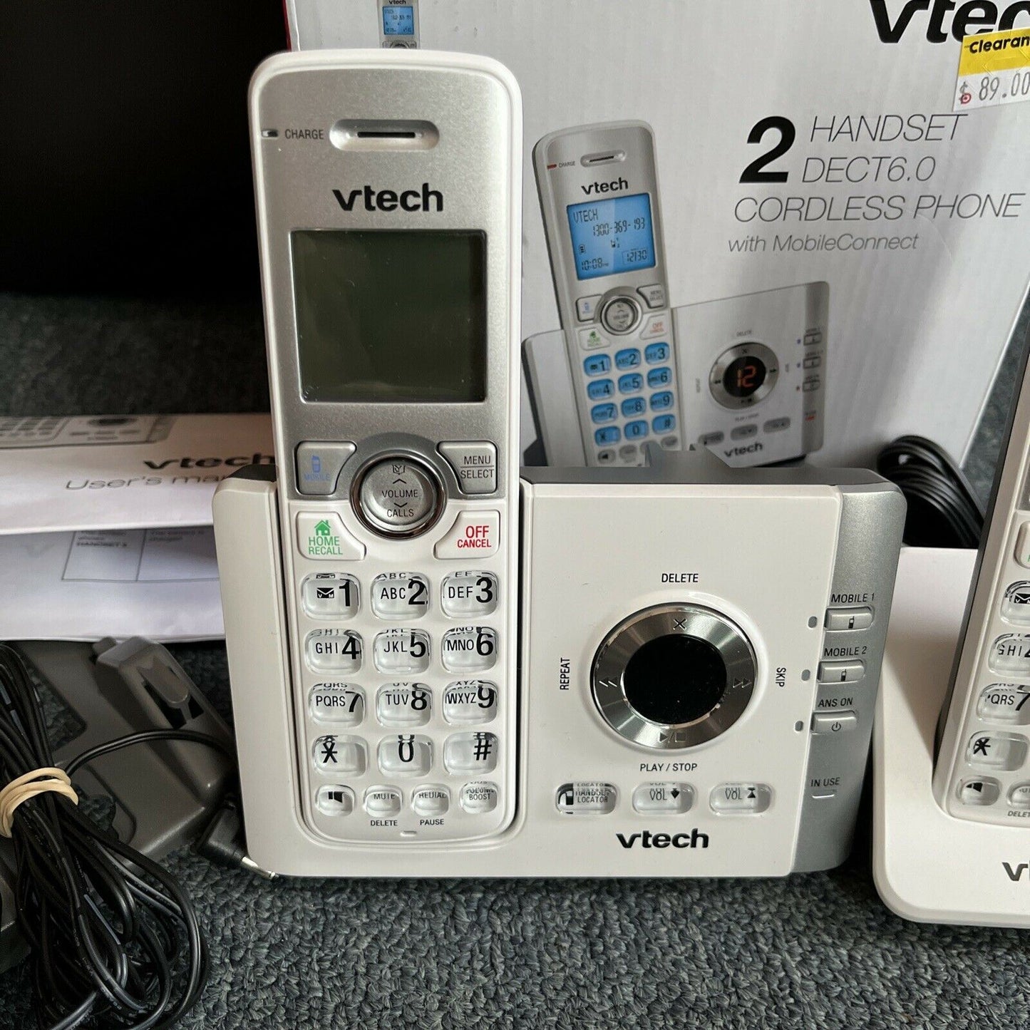 VTech 2 Handset DECT6.0 Cordless Phone with Mobile Connect