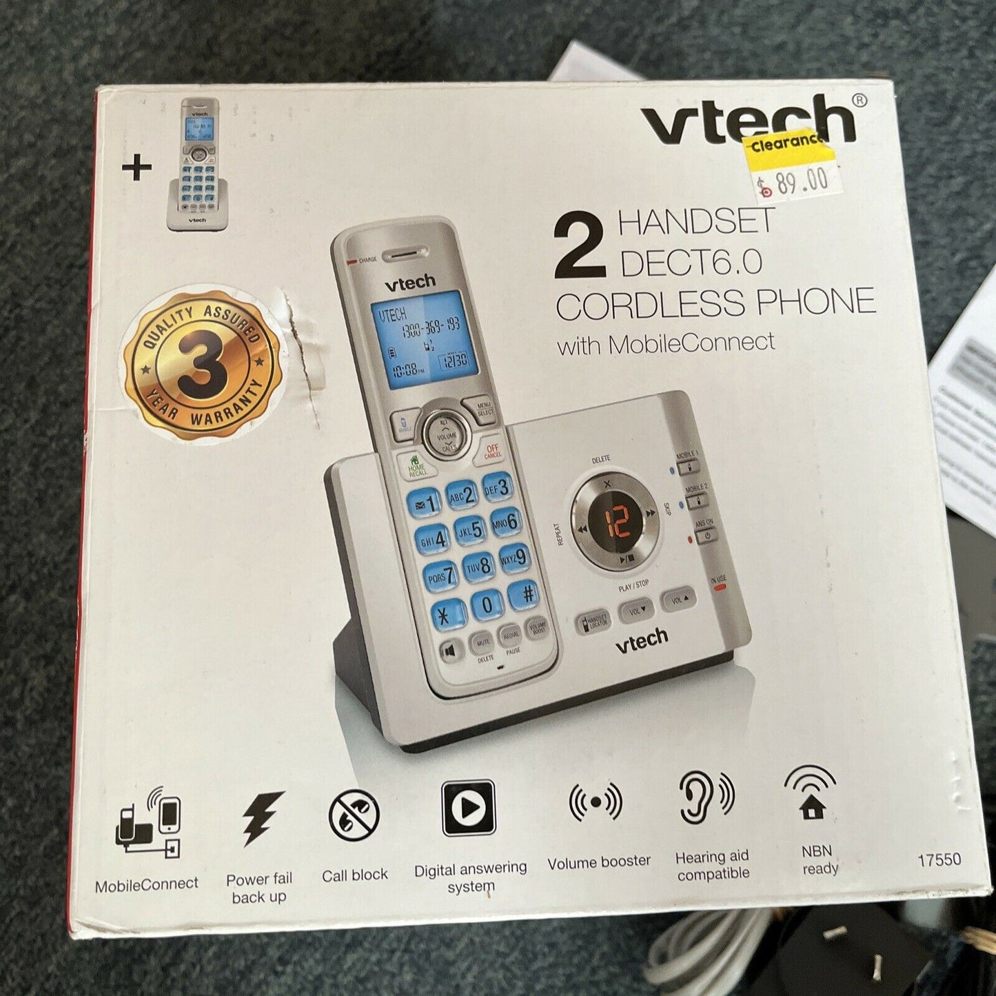 VTech 2 Handset DECT6.0 Cordless Phone with Mobile Connect
