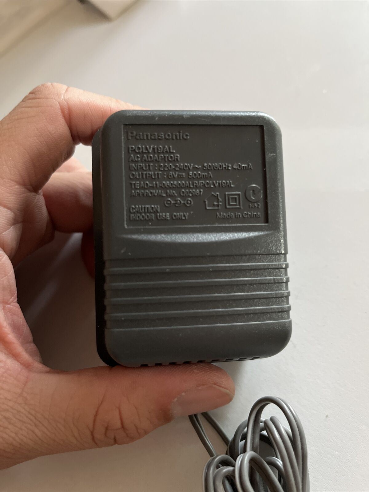 Genuine Panasonic AC Adapter PQLV19AL 6v 500mA Power Supply